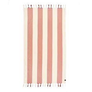 NWT Slowtide Capri Turkish Towel | Oversized Pink Cream Stripe Beach Towel